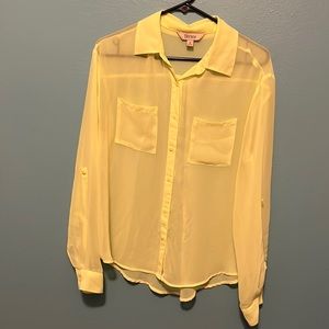DECREE M Yellow Long Sleeve Blouse